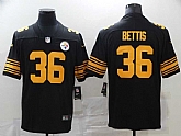 Nike Steelers 36 Jerome Bettis Black Color Rush Limited Jersey,baseball caps,new era cap wholesale,wholesale hats